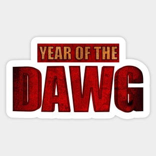 Year of the Dawg Sticker